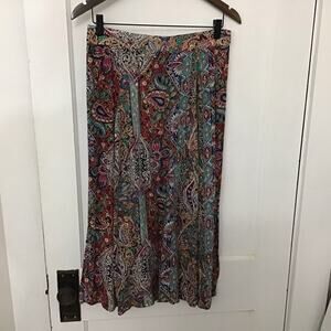 BocaBay Paisley Womens Skirt, Bohemian Multicolored, Made in India Medium